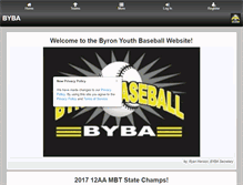 Tablet Screenshot of byronyouthbaseball.com